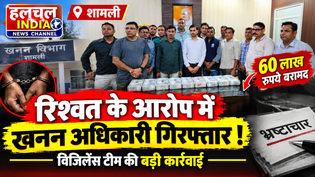 शामली में खनन अधिकारी और सहायक को एंटी करप्शन टीम ने किया गिरफ्तार, 60 लाख बरामदगी का दावा